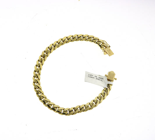 14K Yellow Gold 25.3 Grams Cuban Bracelet