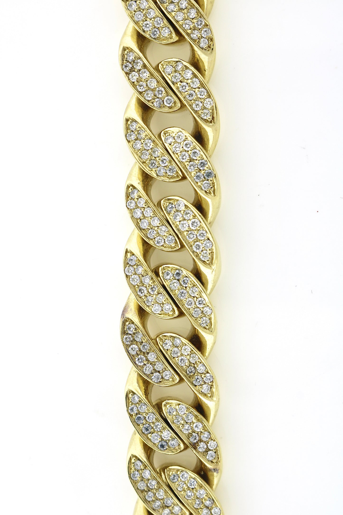 10K Yellow Gold 7.75CTW 116.9 Grams Cuban Men's Bracelet