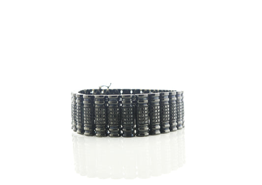 10K Black Gold 6CTW Black Diamond Bracelet