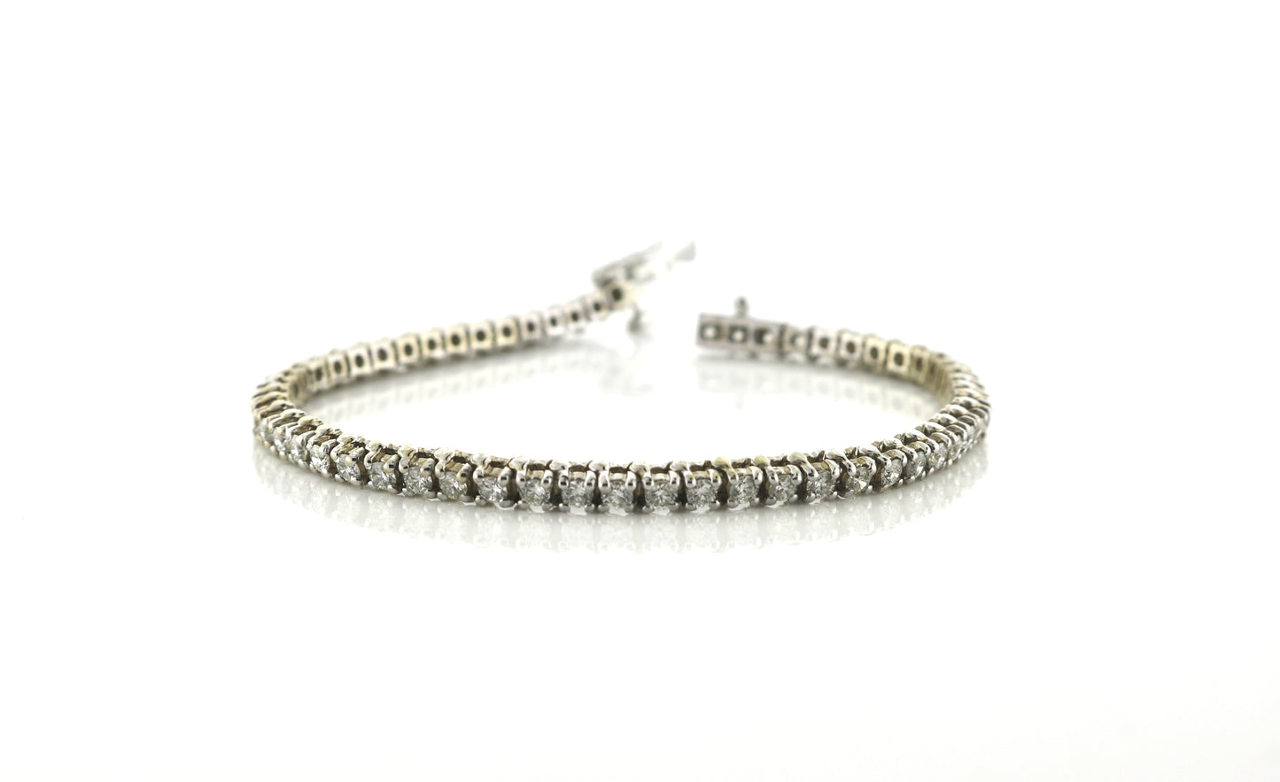 14K White Gold 3.00CT Diamond Bracelet