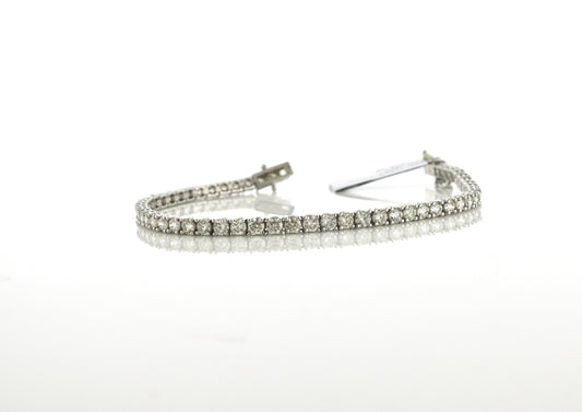 14K White Gold 5.01CT 53 Round Diamond Tennis Bracelet