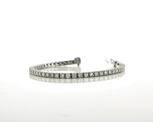 18K White Gold 6.01CTW Diamond Bracelet