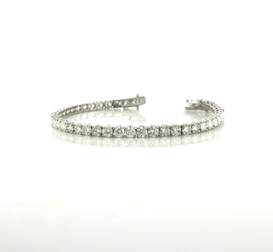 10K White Gold 10CT Diamond Tennis Bracelet