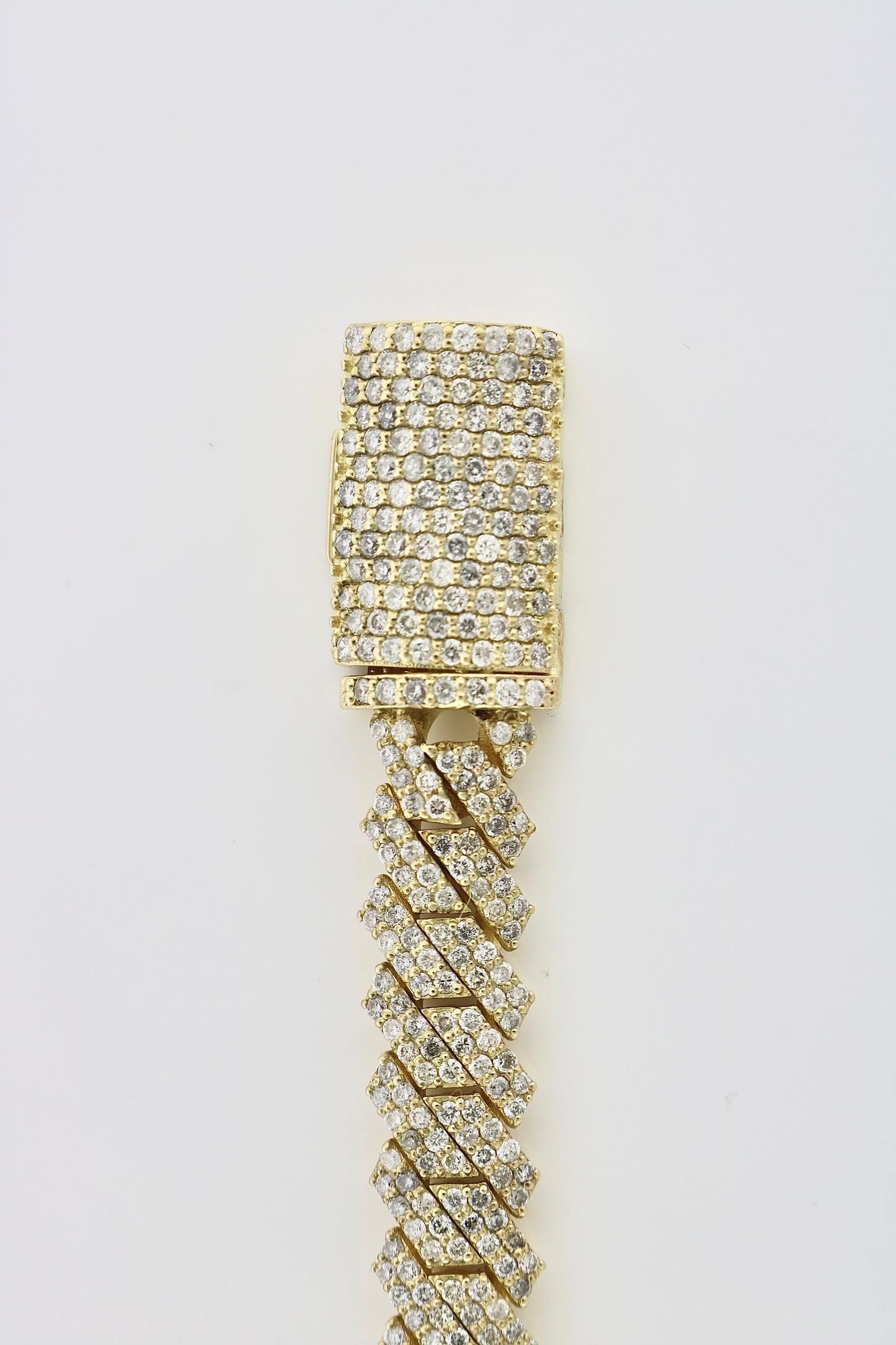 10K Yellow Gold 5CT 28.2 Grams Diamond Cuban Bracelet