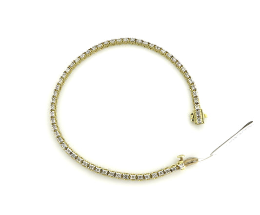 10K Yellow Gold 2CT Diamond Tennis Bracelet