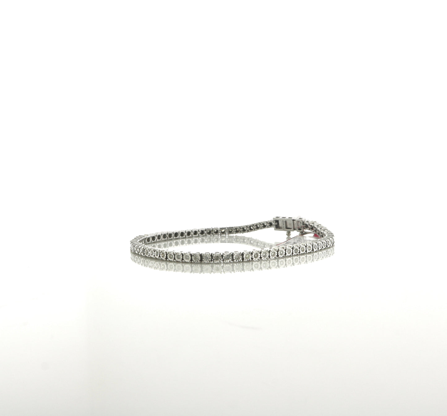 10K White Gold 1CT Diamond 7" Bracelet