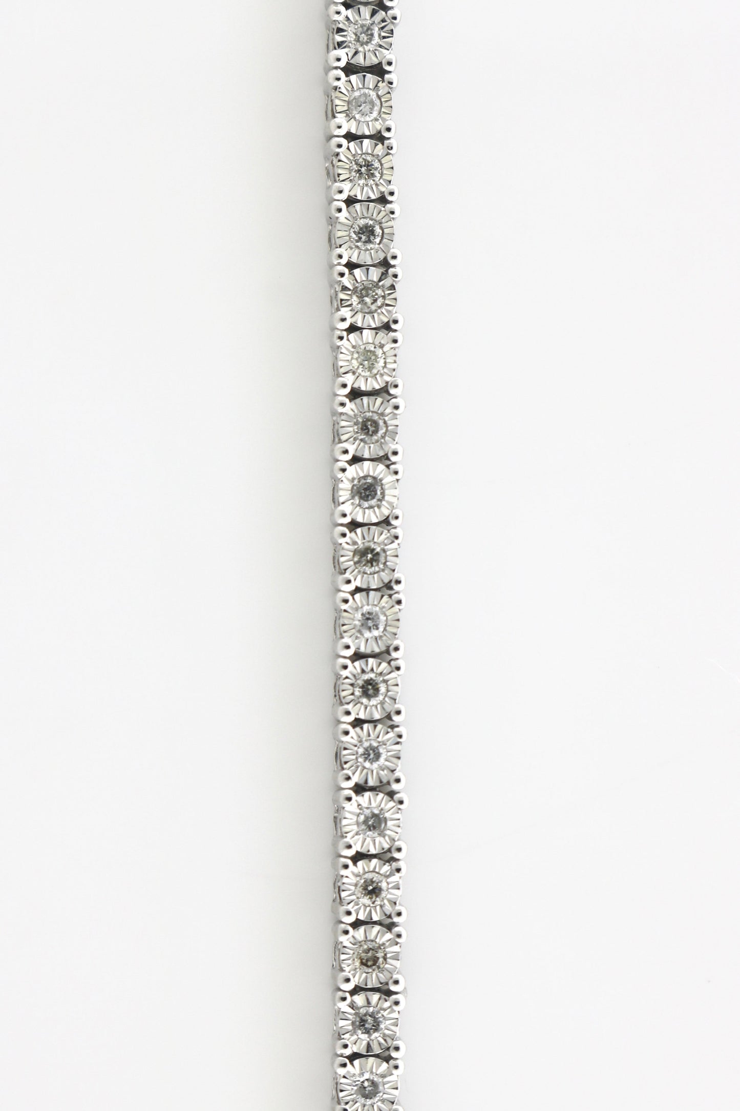 10K White Gold 1CT Diamond 7" Bracelet