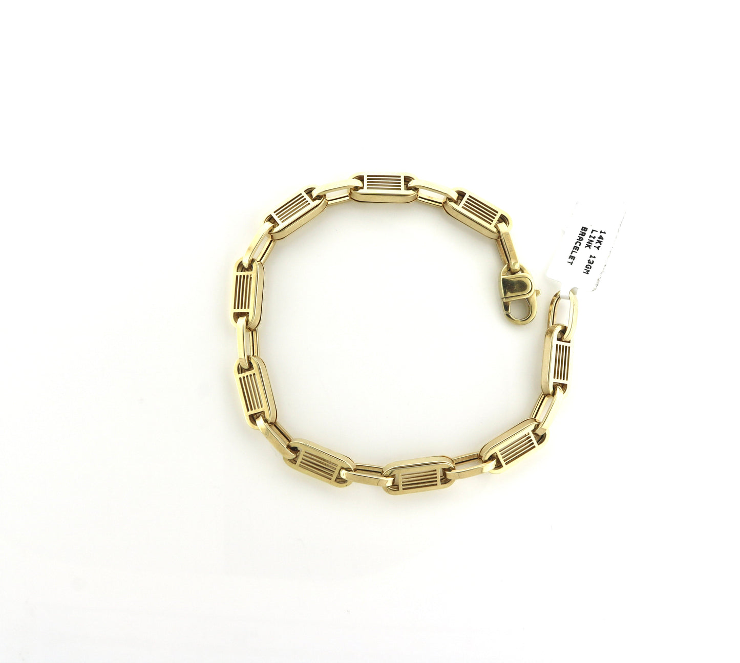 14K Yellow Gold 13 Grams Link Bracelet