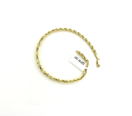 14K Yellow Gold 12.1 Grams Rope Bracelet