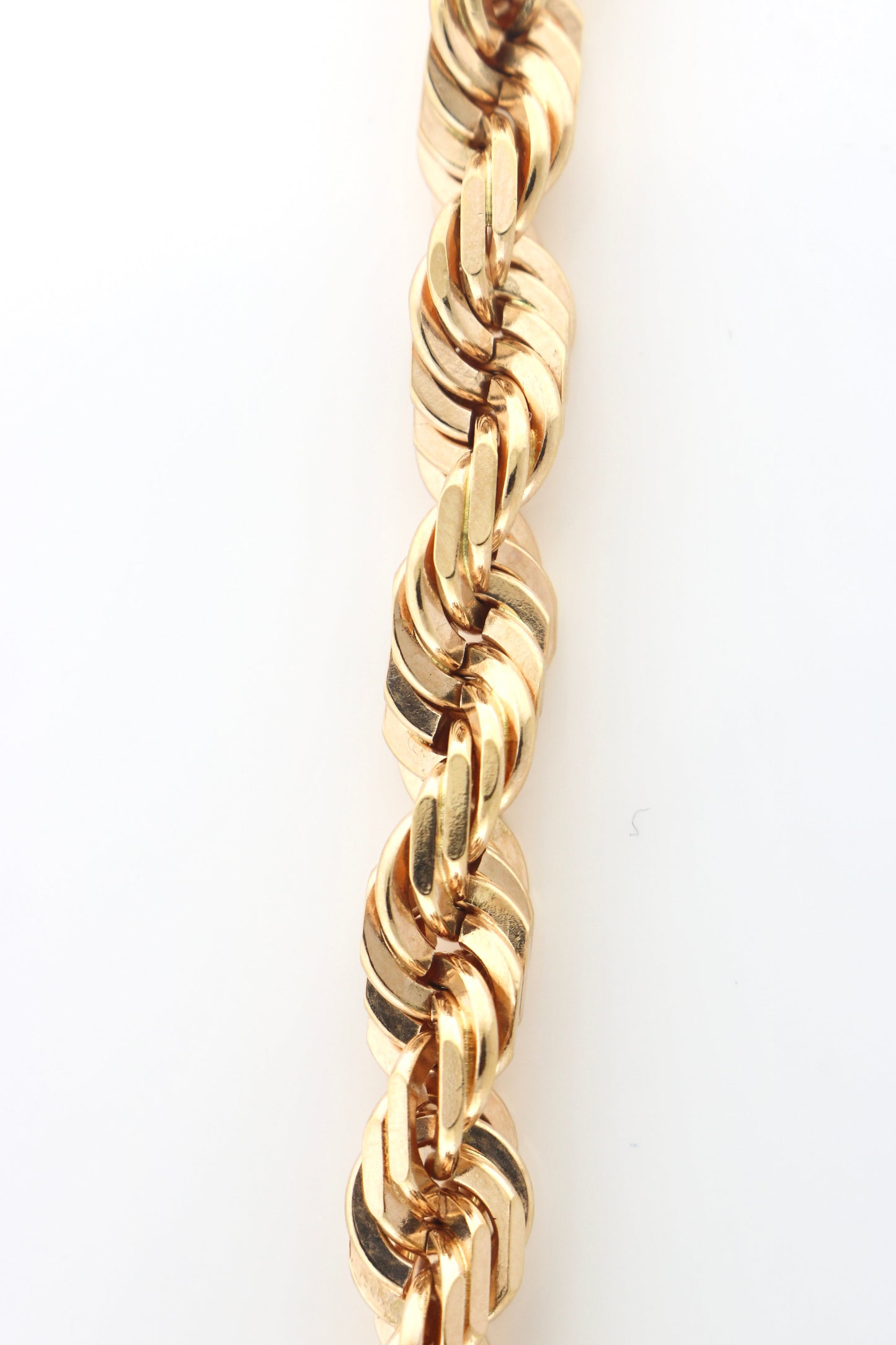 14K Rose Gold 34.1 Grams Rope Bracelet