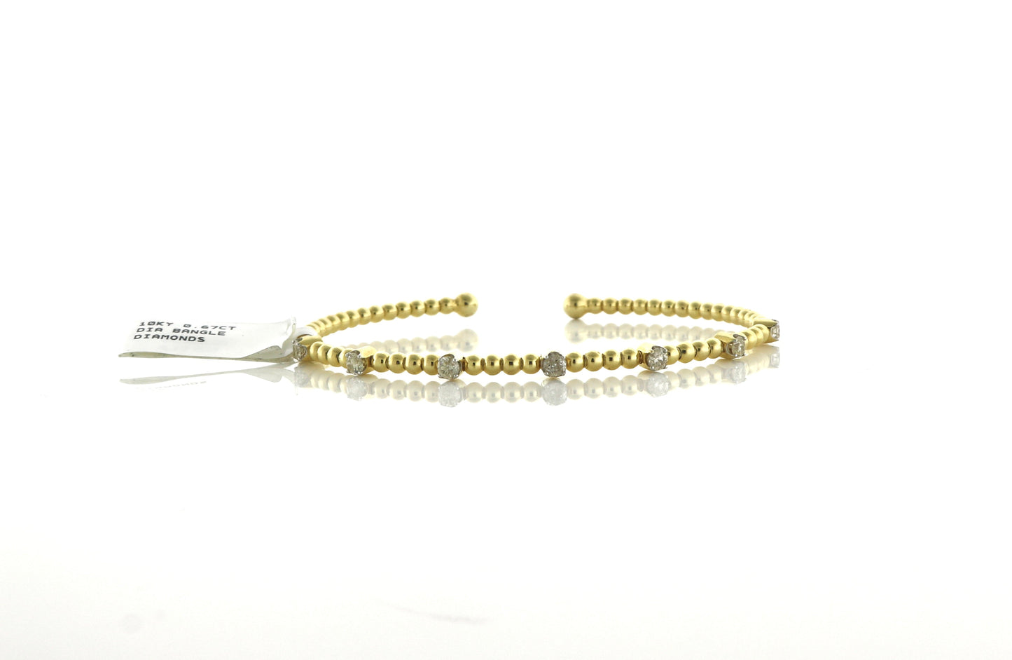 10K Yellow Gold 0.67CT Diamond Bangle