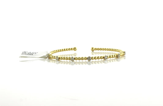 10K Yellow Gold 0.67CT Diamond Bangle