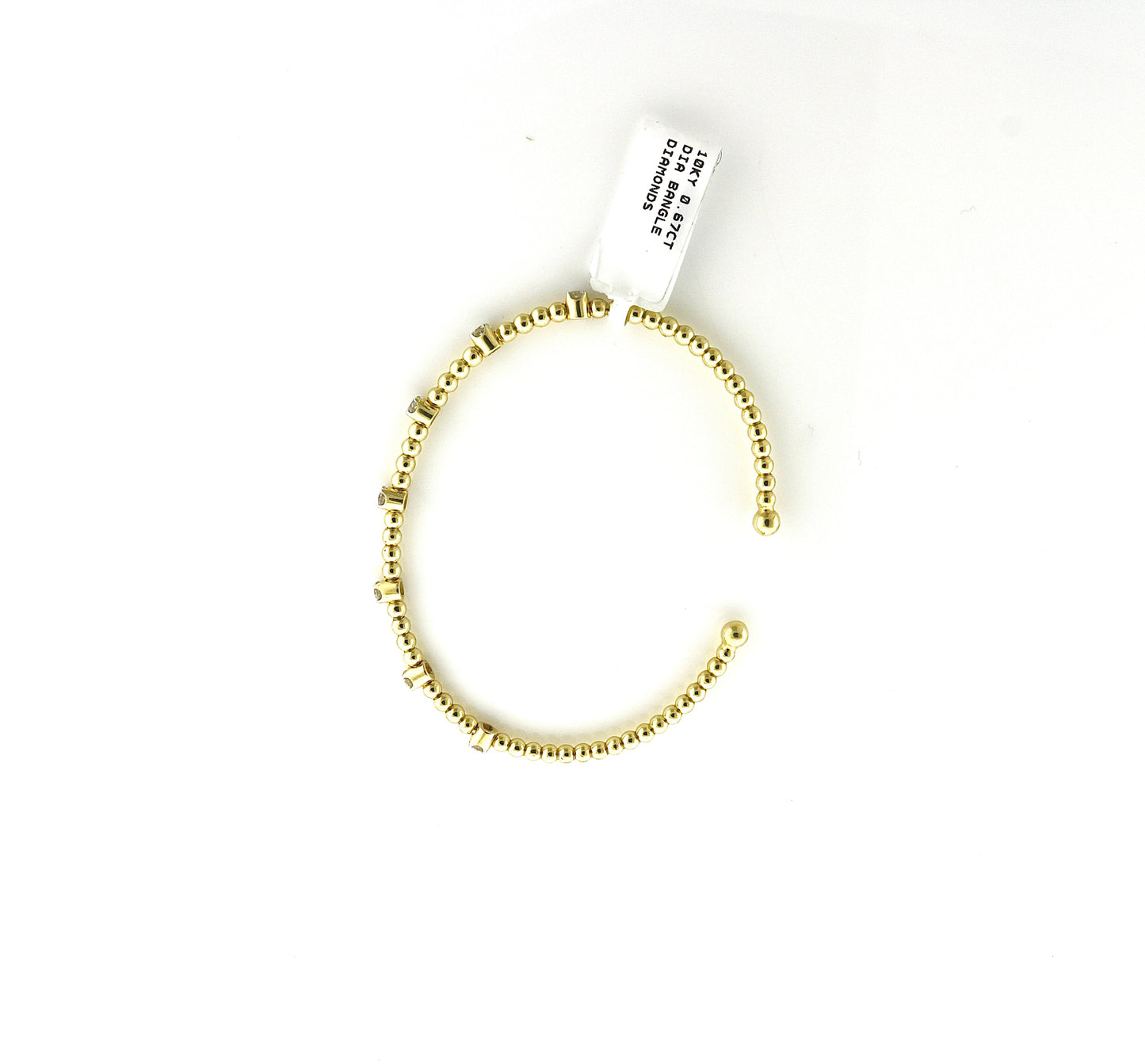 10K Yellow Gold 0.67CT Diamond Bangle