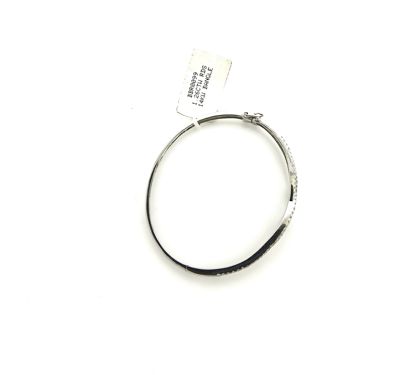 14K White Gold 1.26CTW RDS Bangle