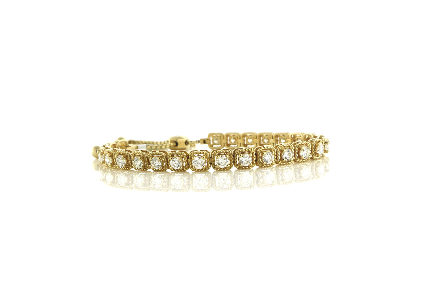 14K Yellow Gold 3.5CTW Fancy Diamond Bracelet