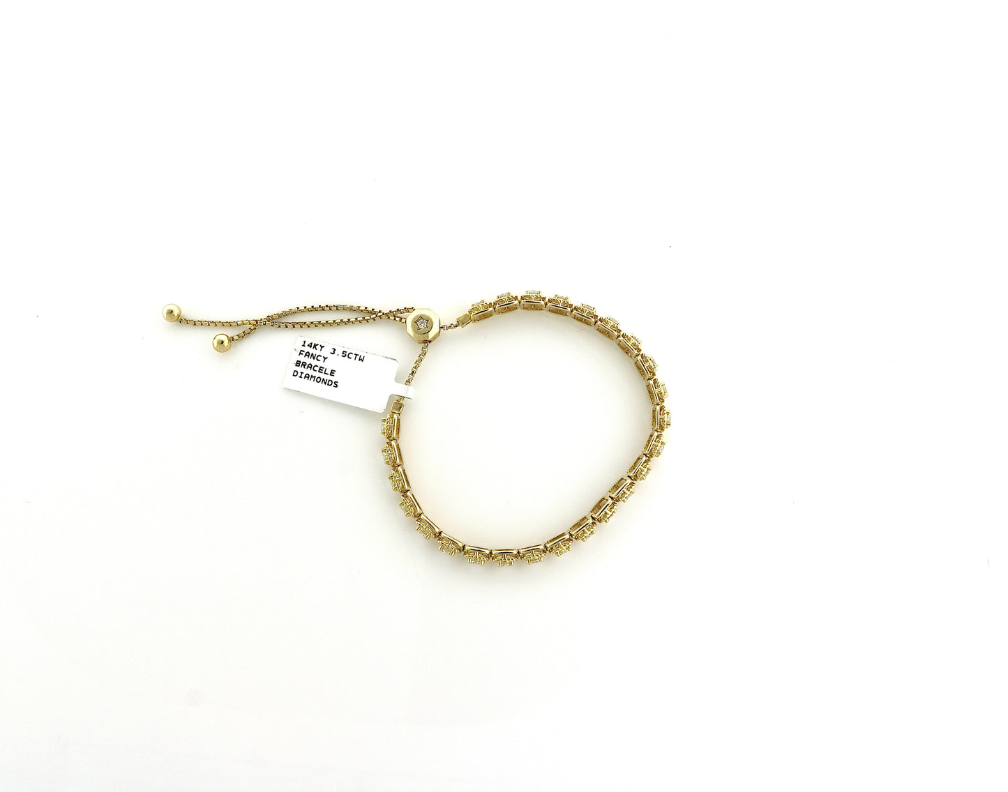 14K Yellow Gold 3.5CTW Fancy Diamond Bracelet