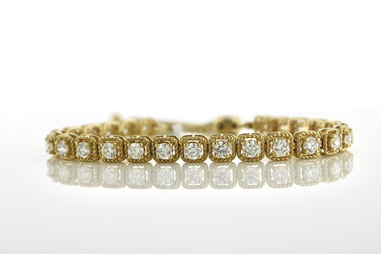 14K Yellow Gold 3.5CTW Fancy Diamond Bracelet