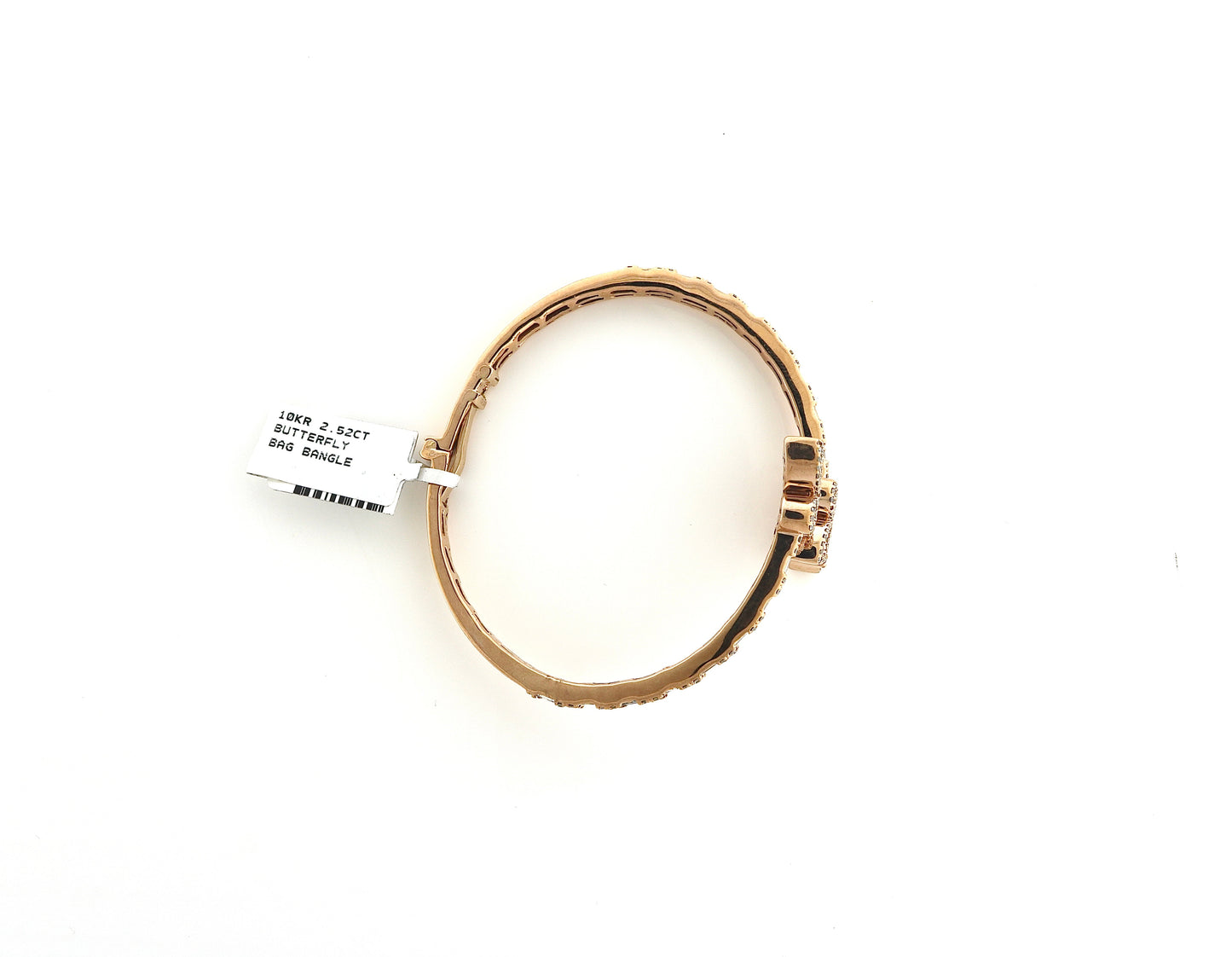 10K Rose Gold 2.52CT Butterfly Bangle