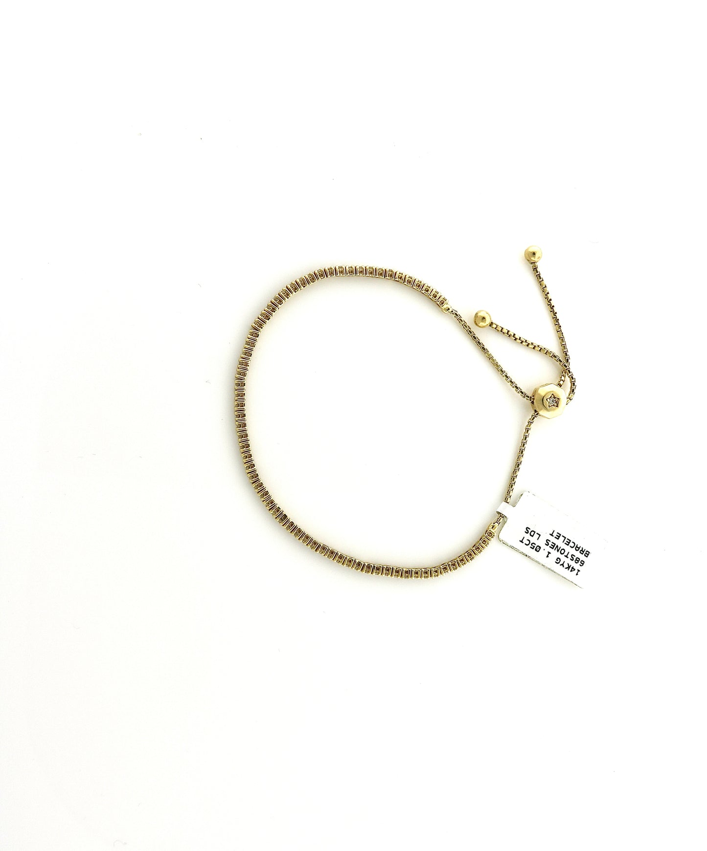 14K Yellow Gold 1.05CT 68 Stones LDS Bracelet