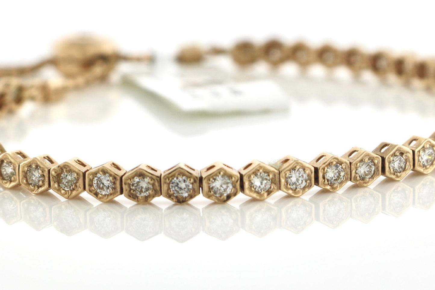 14K Rose Gold 1.01CT 44 Stones LDS Bracelet