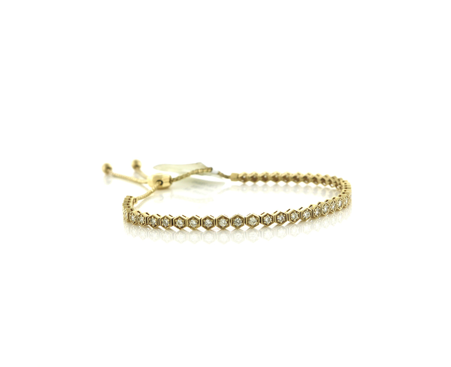 14K Yellow Gold 1.01CT 44 Stones LDS Bracelet