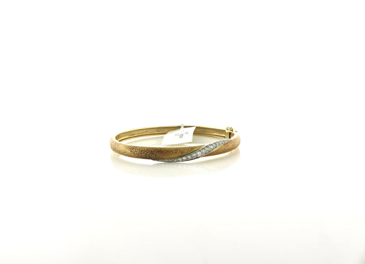 14K Yellow Gold IGI 0.50CTW RDS Bangle