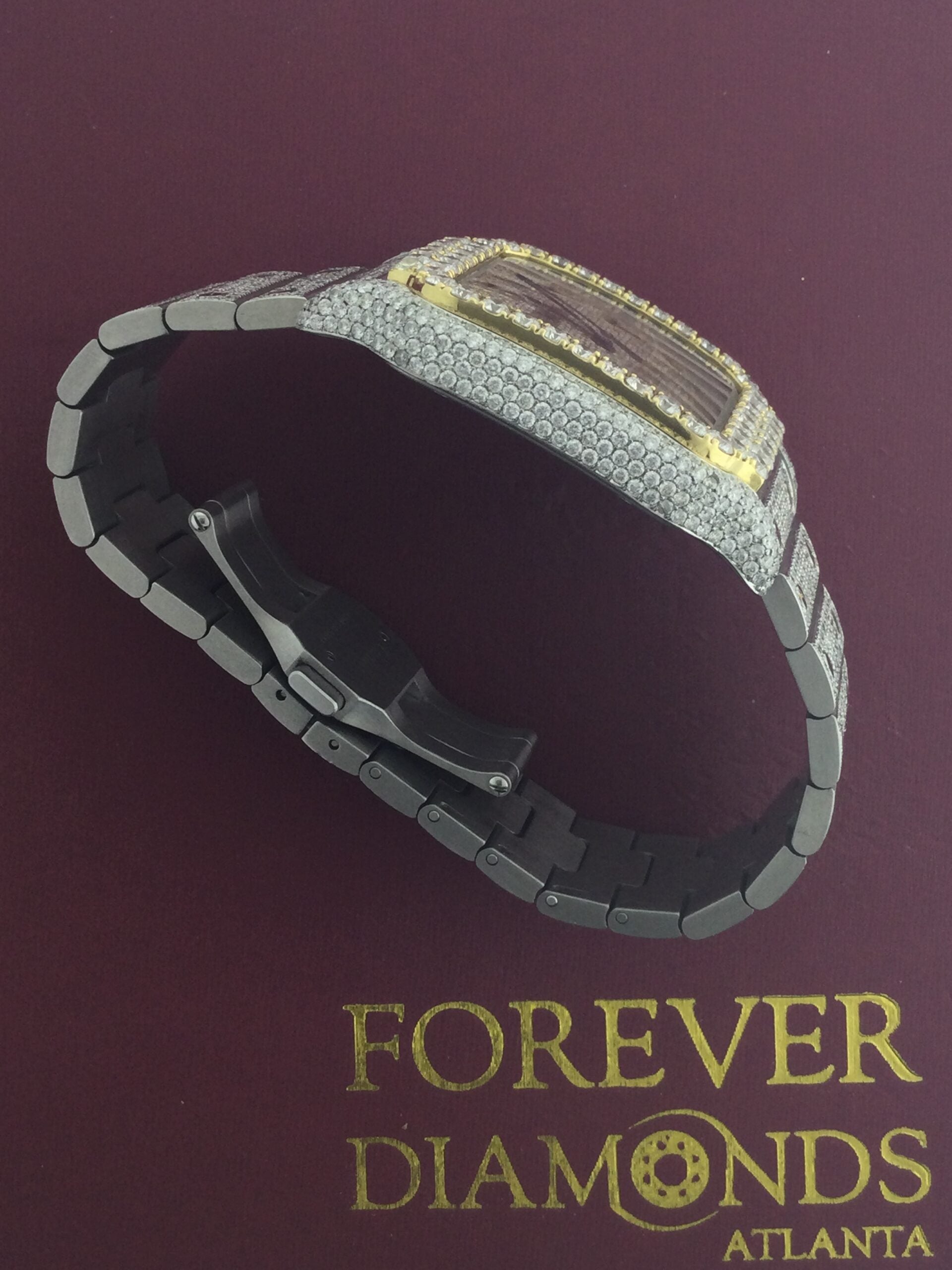 Cartier 40MM All Diamond yg big bz Forever Diamonds Atlanta