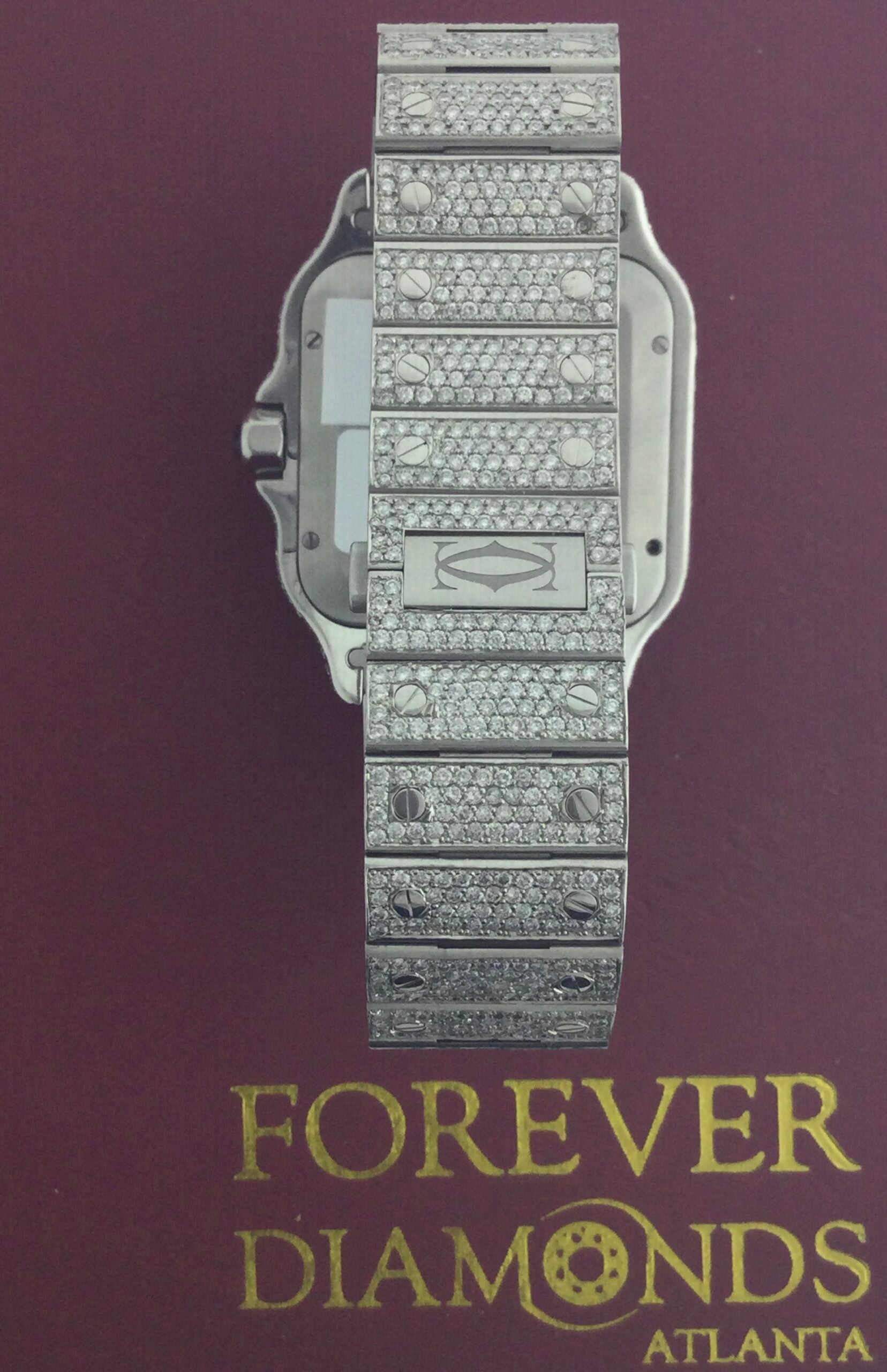 Cartier 40MM All Diamond yg big bz Forever Diamonds Atlanta